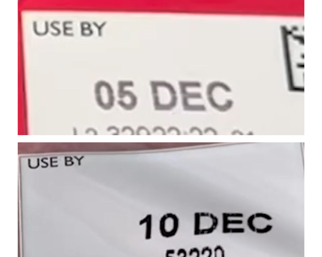 use by dates food markings