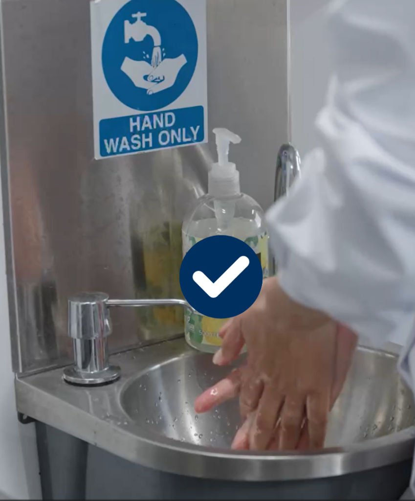 regular hand washing to avoid staff sickness