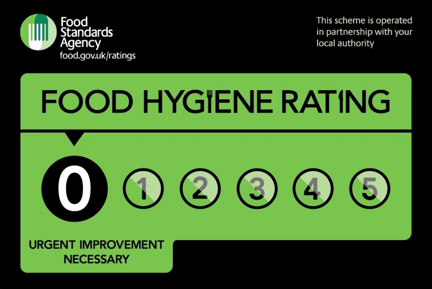 0 hygiene rating