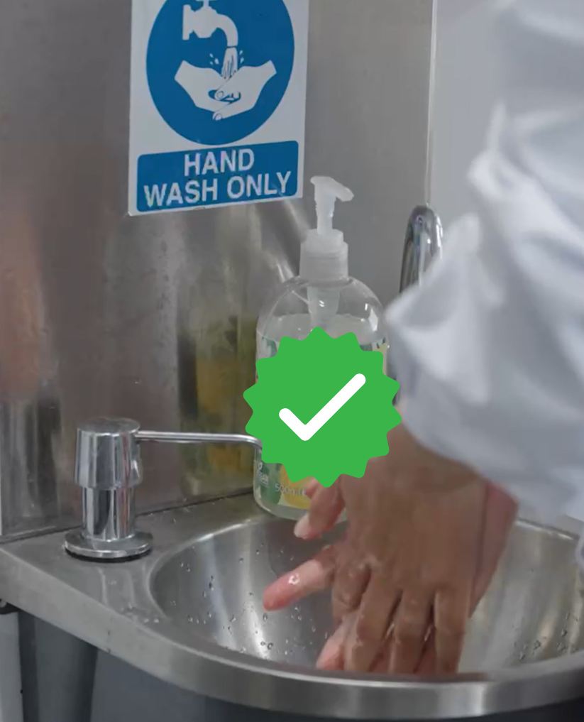 food handler washing hands